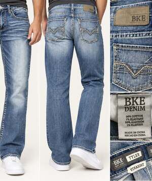 Y2K Indie Distressed BKE Tyler Straight Leg Jeans Medium Wash Men's Size 30R